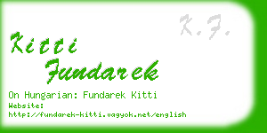 kitti fundarek business card